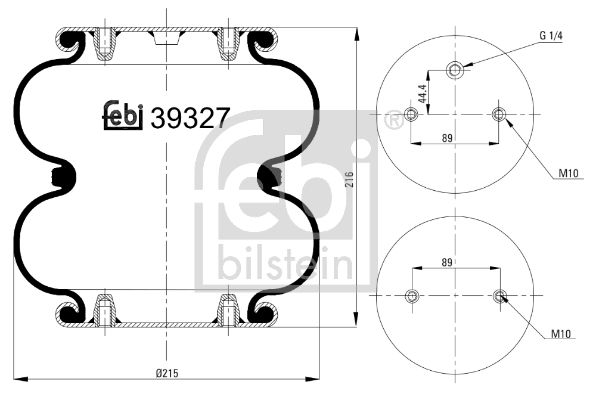 FEBI BILSTEIN dėklas, pneumatinė pakaba 39327